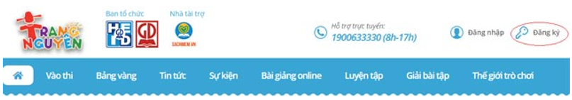 Cách đăng ký tài khoản Trạng Nguyên Tiếng Việt