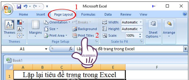Cách lặp lại tiêu đề trong Excel 2007, 2010 và 2013 khi in