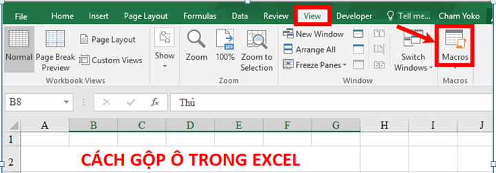 Cách tách ô, gộp ô trong Excel