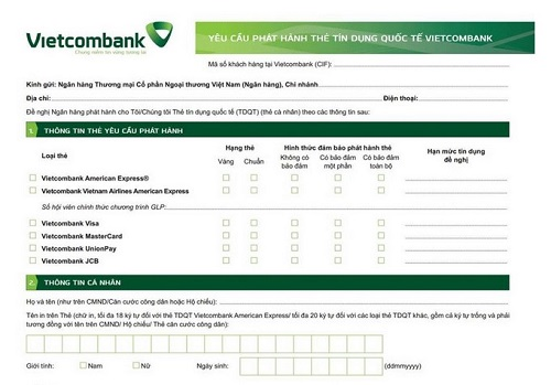 Hướng dẫn đăng ký làm thẻ ATM Vietcombank miễn phí