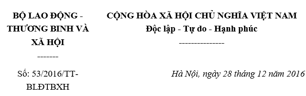 Thông tư 53-2016-TT-BLĐTBXH danh mục các loại máy, thiết bị, chất có yêu cầu nghiêm ngặt về lao động