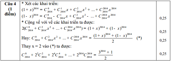 Dap an de thi hoc ki 1 lop 11 mon toan Cau 4