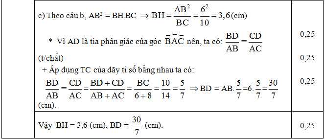 Đáp án câu 4 ý c