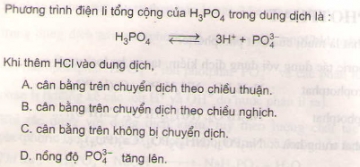 Bài 3 trang 54 sgk hóa học 11