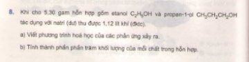 Bài 8 trang 102 sgk hoá học 11