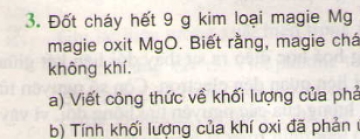 Bài 3 trang 54 sgk hóa học 8