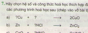 Bài 7 trang 58 sgk hóa học 8