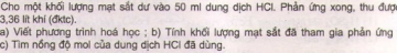 Bài 6 trang 19 sgk hóa học 9