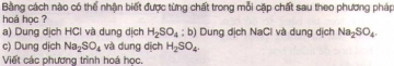 Bài 3 trang 19 sgk hóa học 9