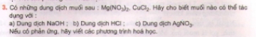 Bài 3 trang 33 sgk hóa học 9