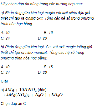 Câu 3 trang 58 SGK Hóa học 11 Nâng cao