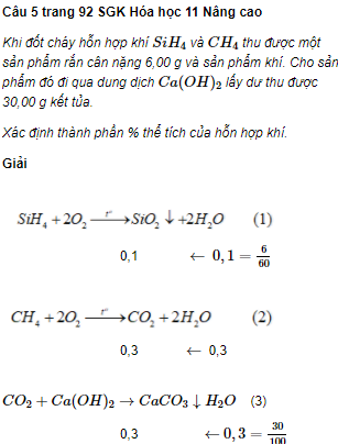 Câu 5 trang 92 SGK Hóa học 11 Nâng cao