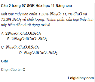 Câu 2 trang 97 SGK Hóa học 11 Nâng cao