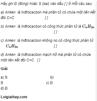 Câu 1 trang 158 SGK Hóa học 11 Nâng cao