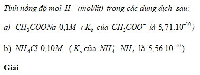 Câu 11 trang 29 SGK Hóa học 11 Nâng cao 