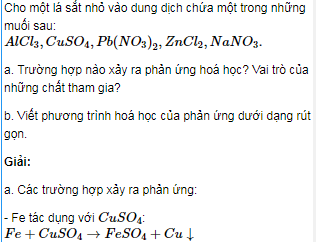 Bài 7 SGK trang 112 hóa học 12 nâng cao