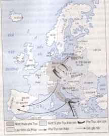 Sử dụng lược đồ (hình 43) để trình bày việc phát xít Đức mở đầu việc xâm chiếm châu Âu như thế nào .