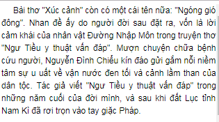 Bình giảng bài thơ Xúc cảnh của Nguyễn Đình Chiểu.