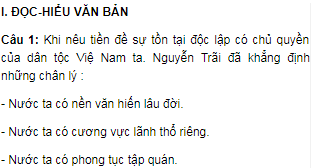 Soạn bài Nước Đại Việt ta - Ngắn gọn nhất