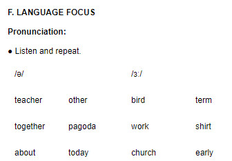 Language Focus - Unit 6 trang 70 SGK Tiếng Anh 10