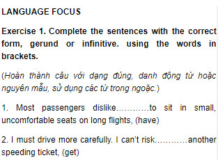 Language Focus - Unit 3 trang 39 SGK Tiếng Anh 11