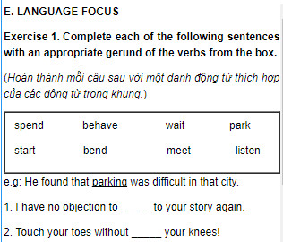 Language Focus - Unit 4 trang 53 SGK Tiếng Anh 11
