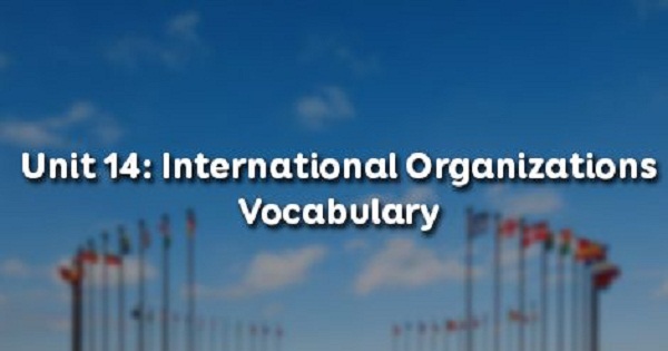 Vocabulary - Phần từ vựng - Unit 14 Tiếng Anh 12