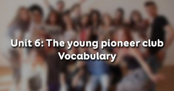 Vocabulary - Phần từ vựng - Unit 6 Tiếng Anh 8