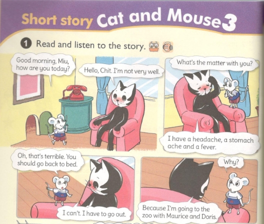Short story: Cat and mouse 3 trang 38 SGK Tiếng Anh lớp 5 mới