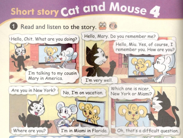 Short story Cat and mouse 4 trang 72 SGK Tiếng Anh lớp 5 mới