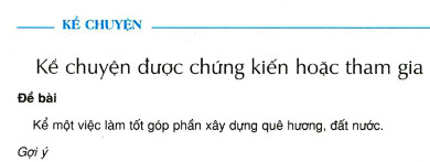 Kể chuyện được chứng kiến hoặc tham gia trang 28, 29 SGK Tiếng Việt 5 tập 1
