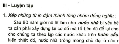 Luyện tập bài 1, 2, 3 trang 8 SGK Tiếng Việt 5 tập 1