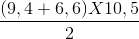 \frac{(9,4+6,6)X10,5}{2}