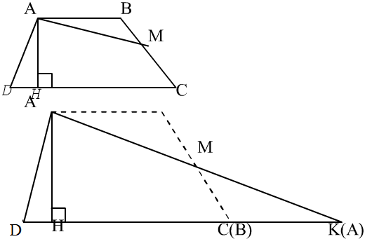 Điểm O là giao điểm của các đường chéo của hình thang ABCD