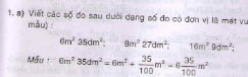 Bài 1, 2 trang 28 sgk toán 5