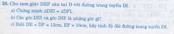 Bài 28 trang 67 sgk toán lớp 7- tập 2