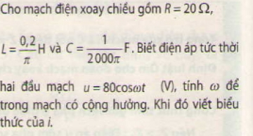 Bài 10 trang 80 sgk vật lý 12